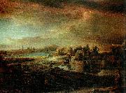 REMBRANDT Harmenszoon van Rijn landskap med diligens France oil painting artist